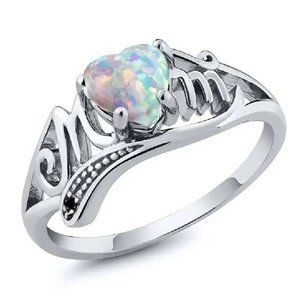 ** HOST PICK** "Mom" Opal Heart Ring
